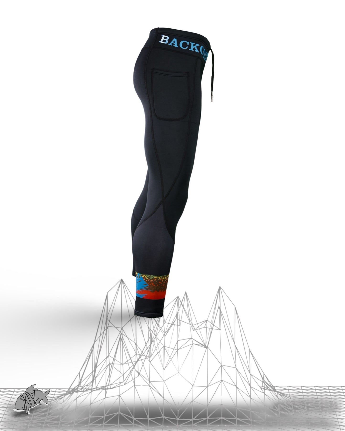 Z Series Neoprene Black Char Leggings - Unisex