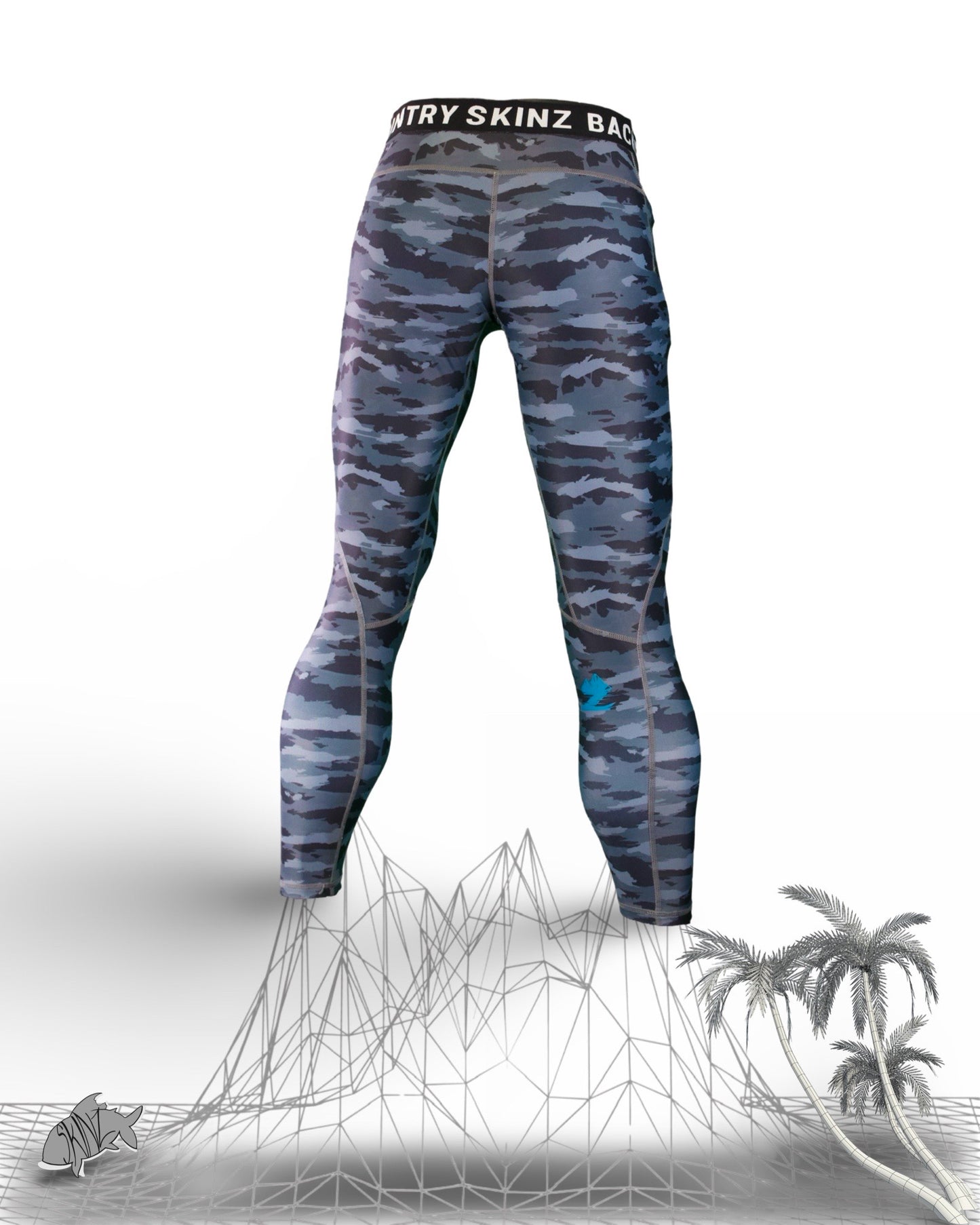 Mens - UV Solar Flexz-Blue Slate Camo Leggings