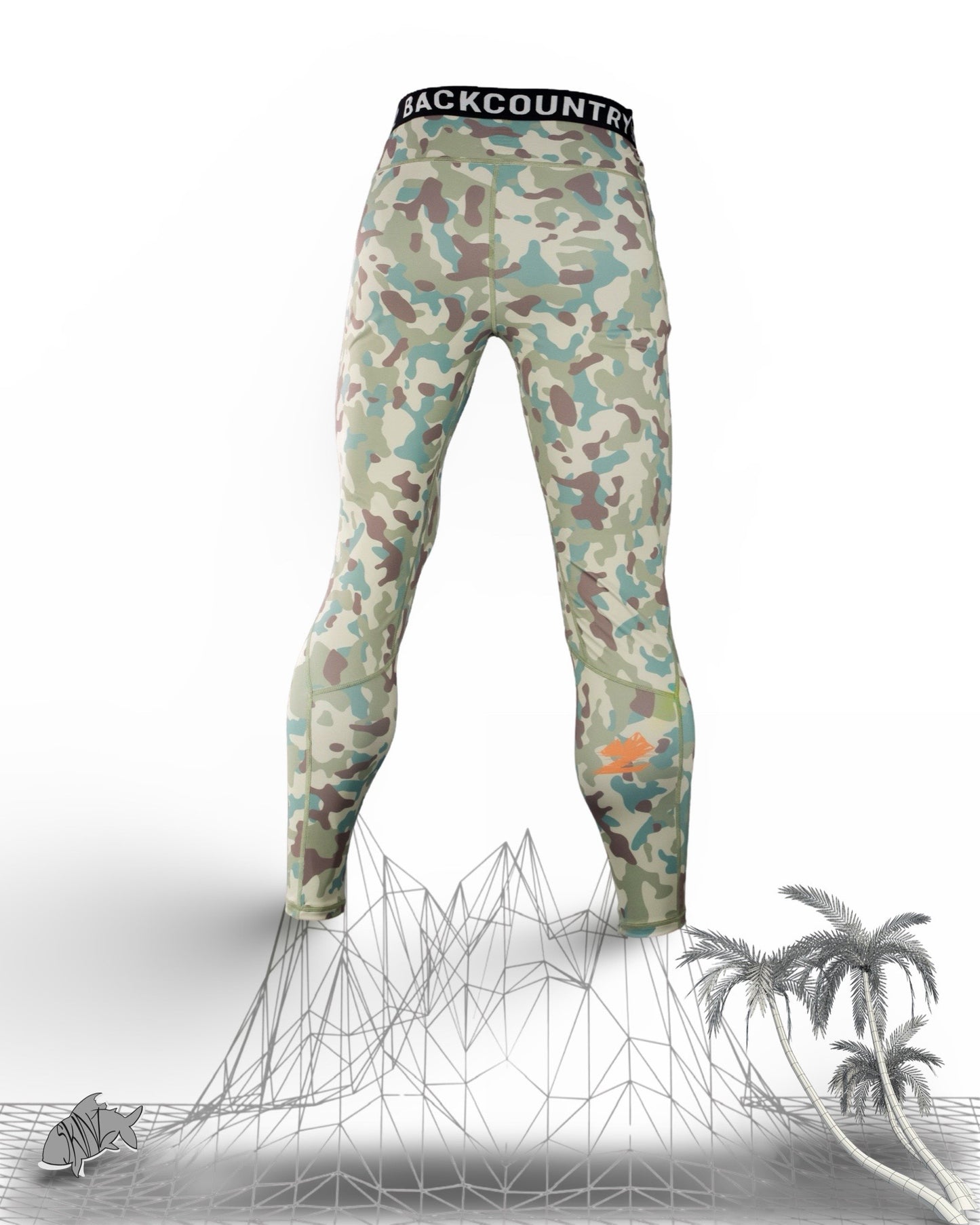 Mens - UV Solar Flexz-Sandstorm Camo Leggings