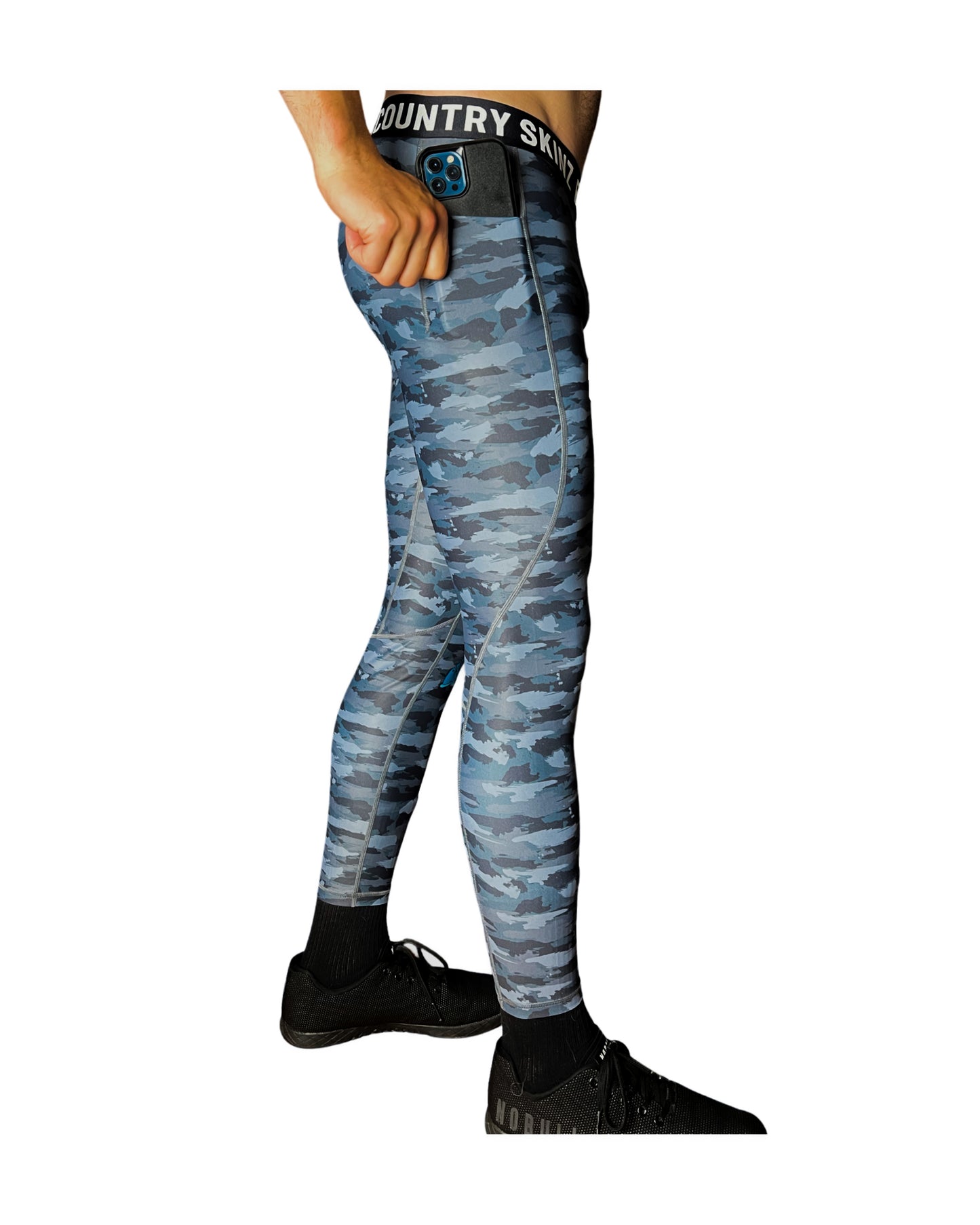 Mens - UV Solar Flexz Lite-Blue Slate Camo Leggings