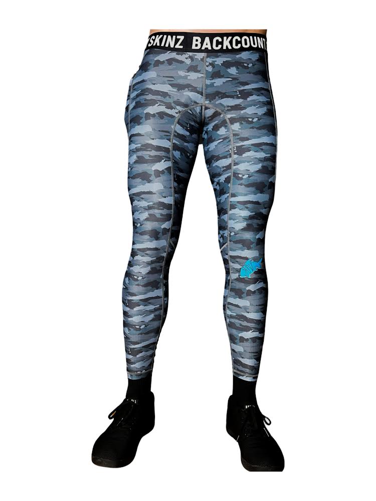 Mens - UV Solar Flexz Lite-Blue Slate Camo Leggings