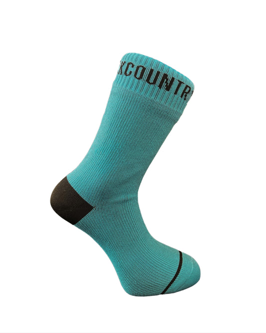 Backcountry Skinz Waterproof Merino Wool Mid Length Socks - Dark Aqua/Black